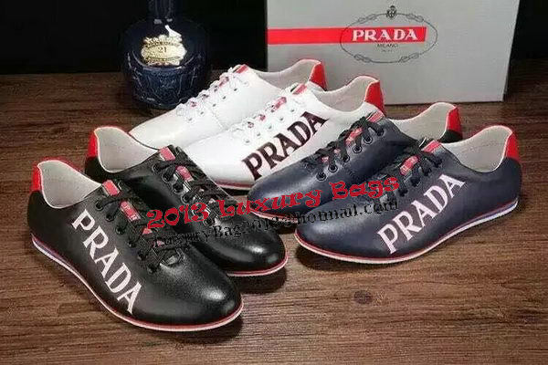 Prada Casual Shoes Calfskin Leather PD392 Blue