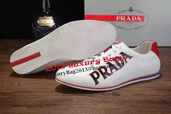 Prada Casual Shoes Calfskin Leather PD392 White