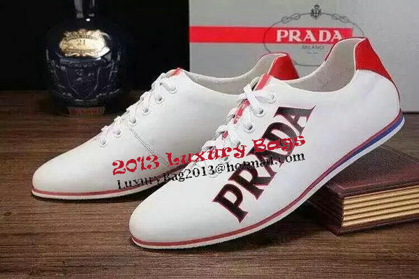 Prada Casual Shoes Calfskin Leather PD392 White