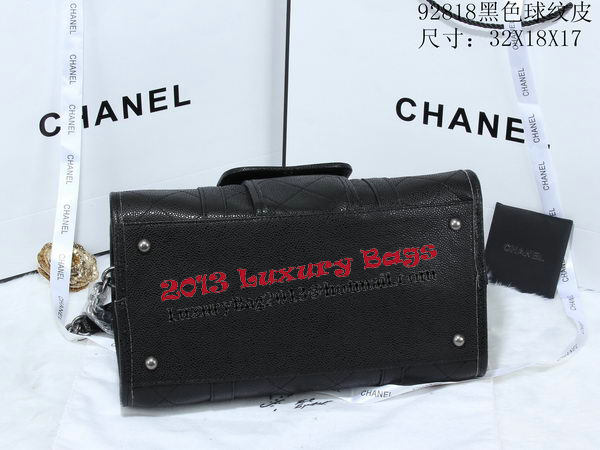 Chanel Bowling Handbags Cannage Patterns Leather A92818 Black