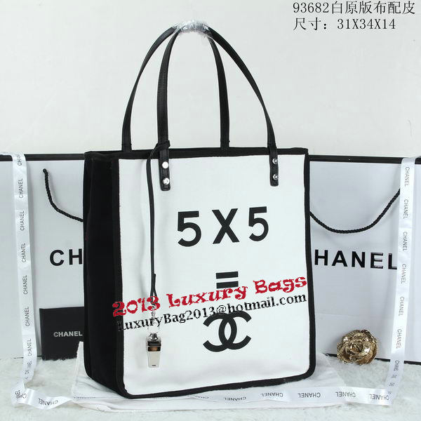 Chanel Ladies First Tote Shopping Bag A93682 White