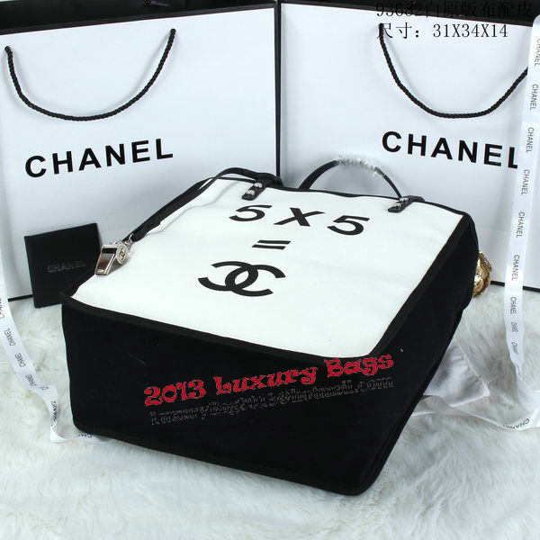 Chanel Ladies First Tote Shopping Bag A93682 White