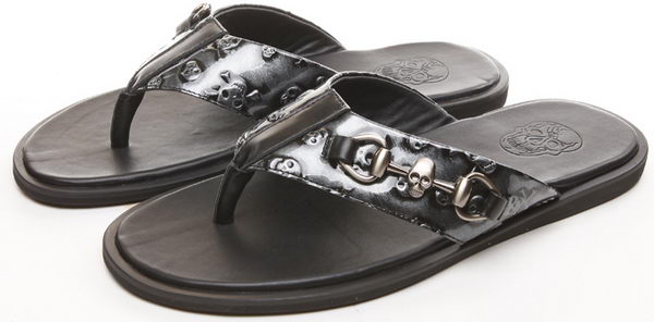 ALEXANDER MCQUEEN Slipper Leather MCQ258 Black