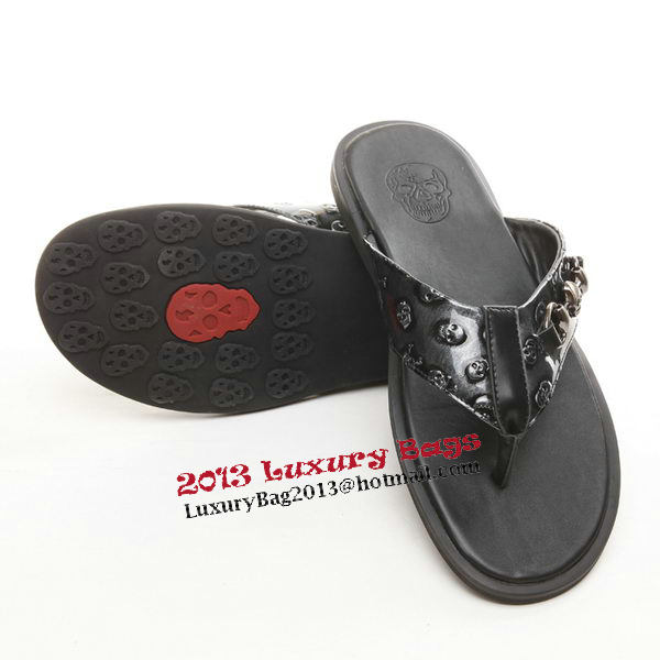 ALEXANDER MCQUEEN Slipper Leather MCQ258 Black