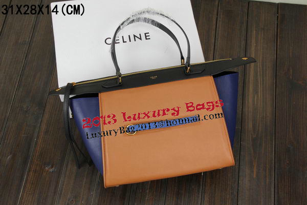 Celine Ring Bag Smooth Calfskin Leather 176203 Wheat&Royal&Black