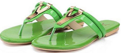 Yves Saint Laurent Slipper Patent Leather YSL241 Green