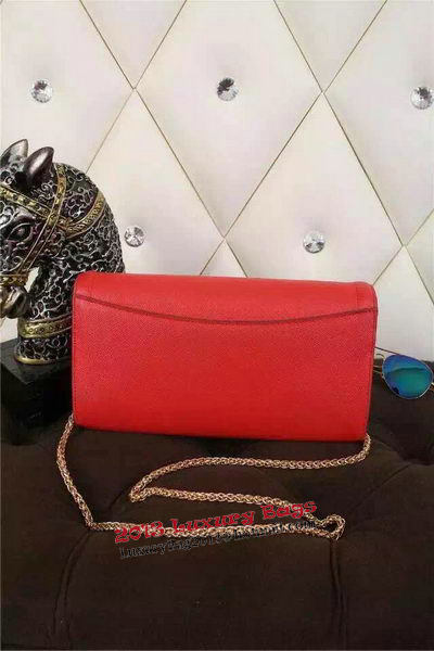 Hermes Passe-Guide Shoulder Bag Calfskin Leather H33225 Red