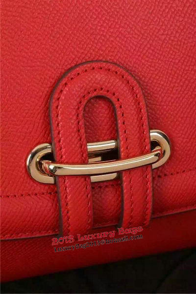 Hermes Passe-Guide Shoulder Bag Calfskin Leather H33225 Red