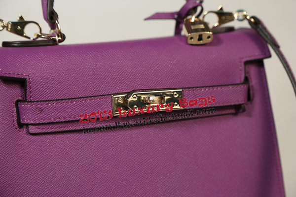 Hermes Kelly 25cm Tote Bag Togo Leather K2138 Purple