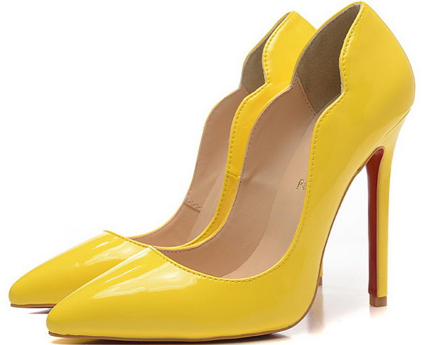 Christian Louboutin 120mm Pump Patent Leather CL1503 Yellow