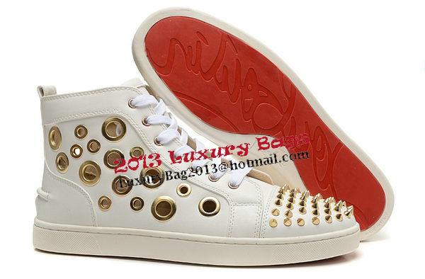 Christian Louboutin Casual Shoes Sheepskin Leather CL892 White