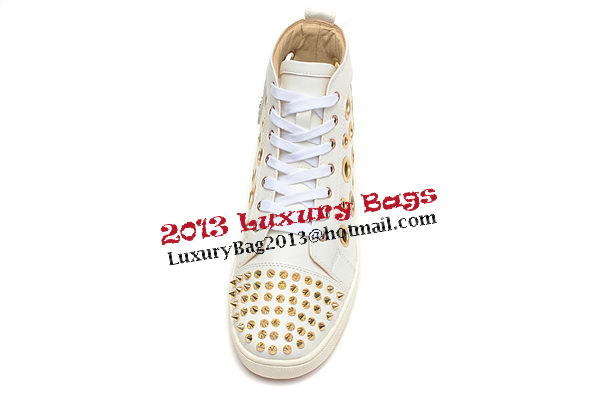 Christian Louboutin Casual Shoes Sheepskin Leather CL892 White