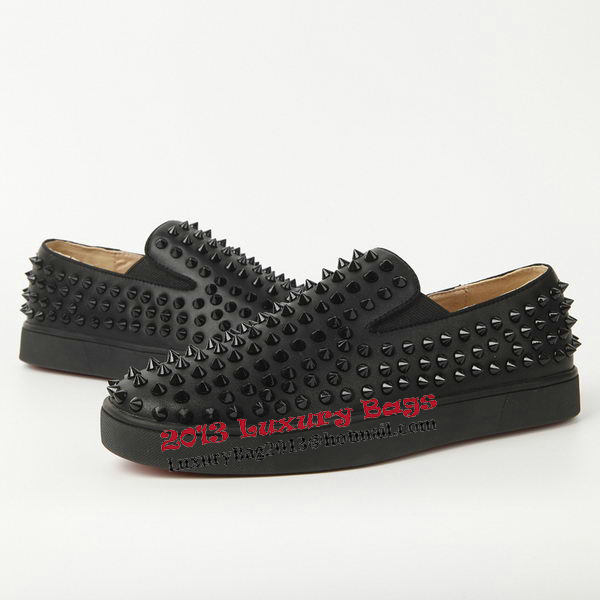 Christian Louboutin Casual Shoes Sheepskin Leather CL905 Black