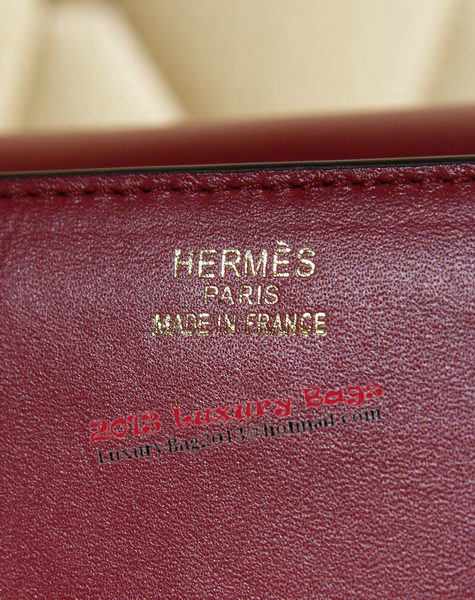 Hermes Cherche Midi Bag Calfskin Leather H1518 Burgundy