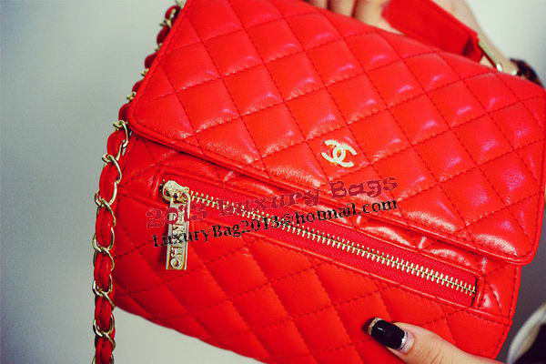 Chanel Shopper Tote Bags Sheepskin Leather CHA62882 Red