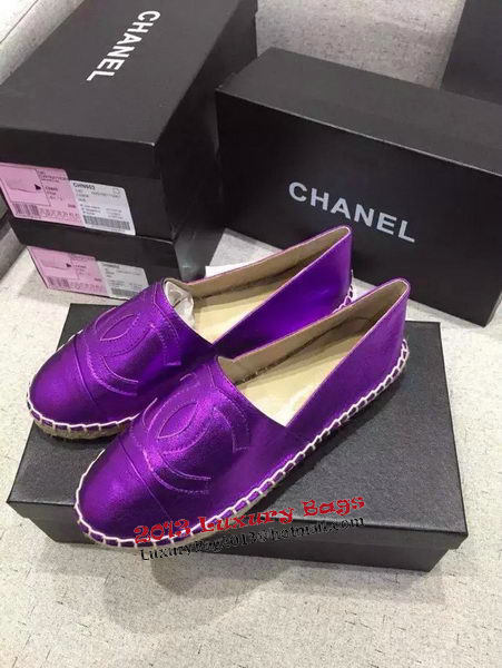 Chanel Espadrilles Leather CH1115LRF Purple