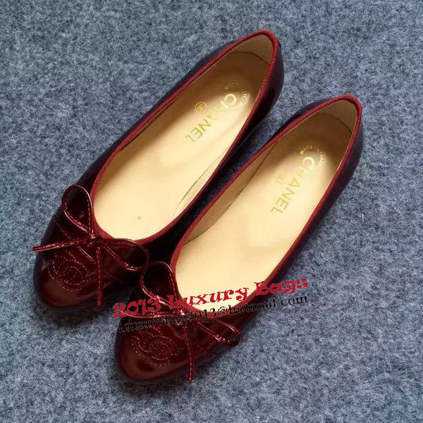 Chanel Leather Ballerina CH1223FK Burgundy