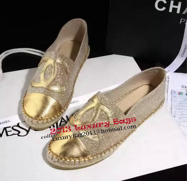 Chanel Leather Espadrilles CH1238LRF Gold