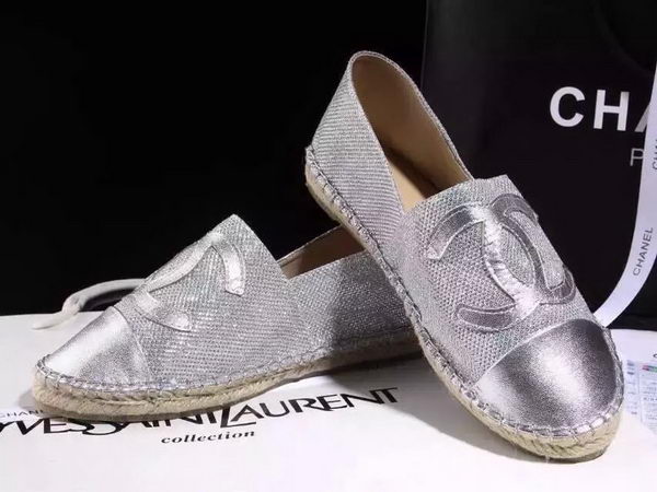 Chanel Leather Espadrilles CH1238LRF Silver