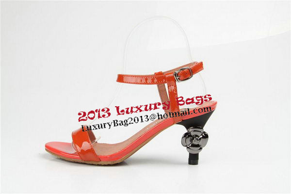 Chanel Sandal Patent Leather CH1207YF Orange