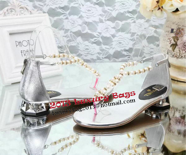 Chanel Thong Sandal CH1211YZM Silver