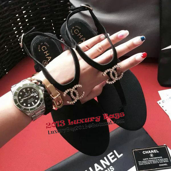 Chanel Thong Sandal CH1268VT Black