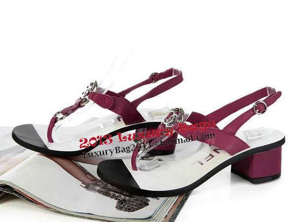 Chanel Thong Sandal CH1284T Burgundy