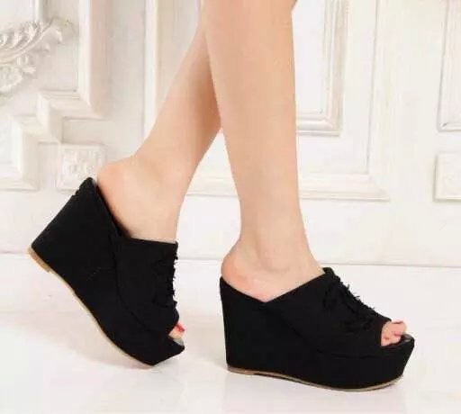 Chanel Wedges Canvas CH1111LRF Black