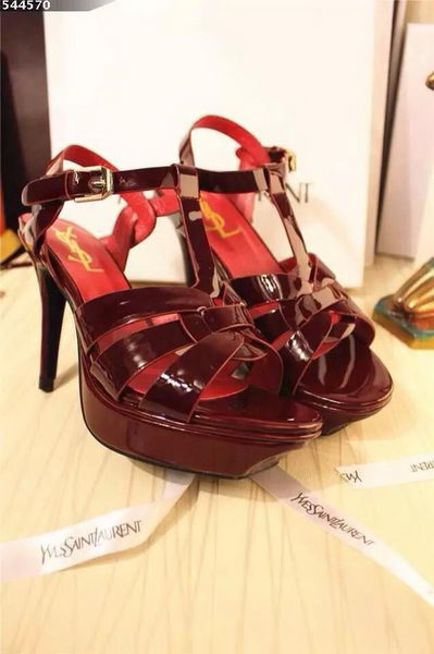 Yves Saint Laurent 130mm Pump Sandals Patent YSL250LWR Burgundy