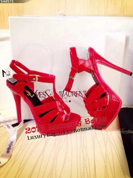 Yves Saint Laurent 130mm Pump Sandals Patent YSL250LWR Red