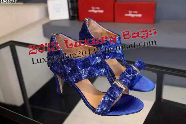 Ferragamo Sandals 90mm Pump FL0584DON Blue