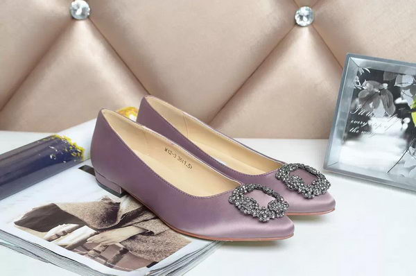 Manolo Blahnik Ballerina Satin Canvas MB077 Lavender