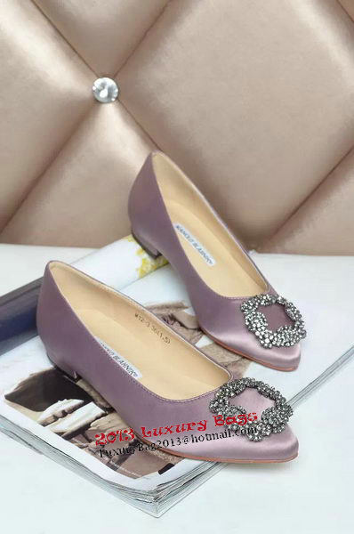 Manolo Blahnik Ballerina Satin Canvas MB077 Lavender