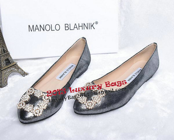 Manolo Blahnik Ballerina Satin Canvas MB088 Grey