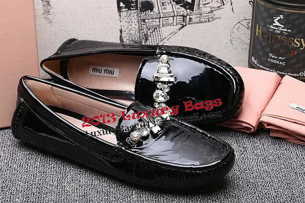 miu miu Casual Shoes Patent Leather MM334 Black