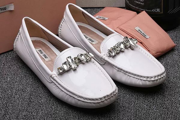 miu miu Casual Shoes Patent Leather MM334 White