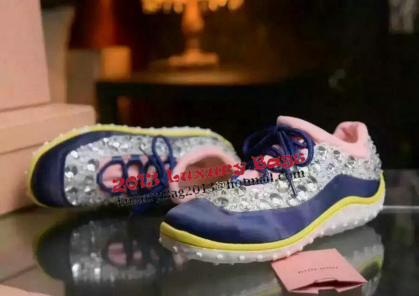 miu miu Casual Shoes Satin MM325TZ Blue