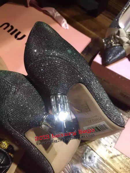 miu miu Point-Toe Flat MM338 Grey