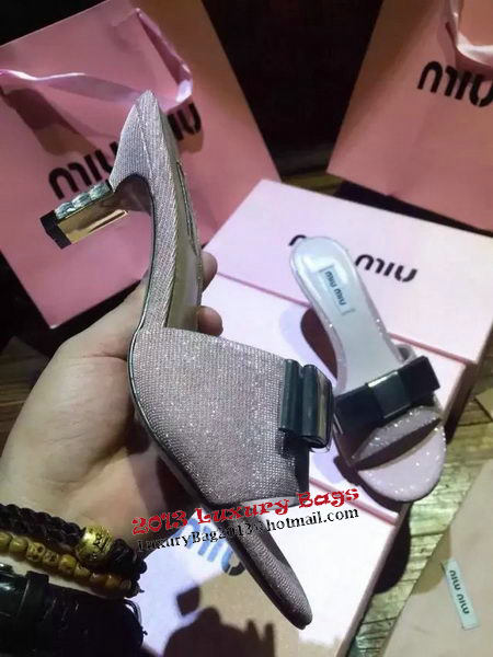 miu miu Slipper Leather MM341 Pink