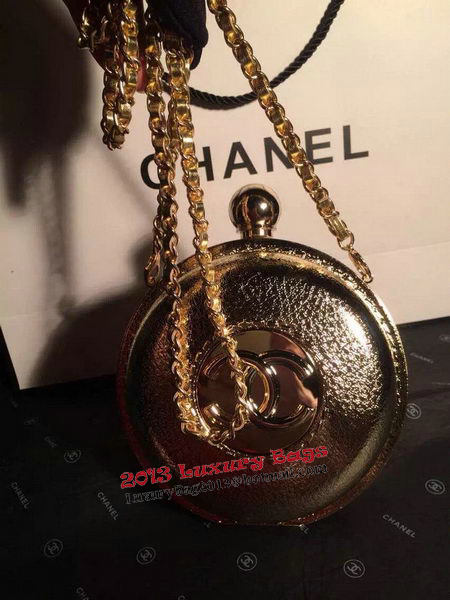 Chanel Plexiglass Globe Clutch Bag Gold