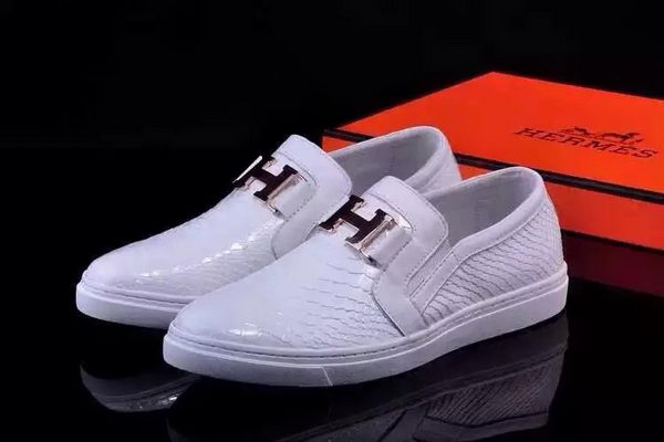 Hermes Casual Shoes Snake Leather HO0498 White