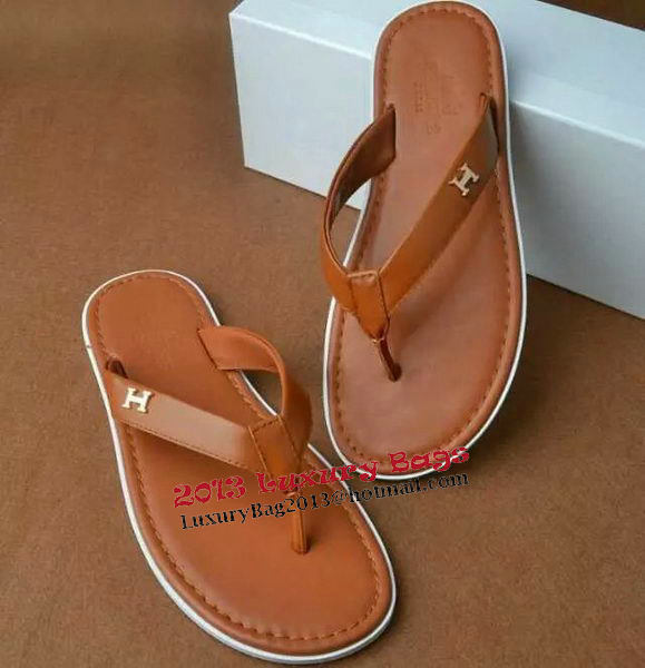 Hermes Flip-Flop Leather HO0491 Brown