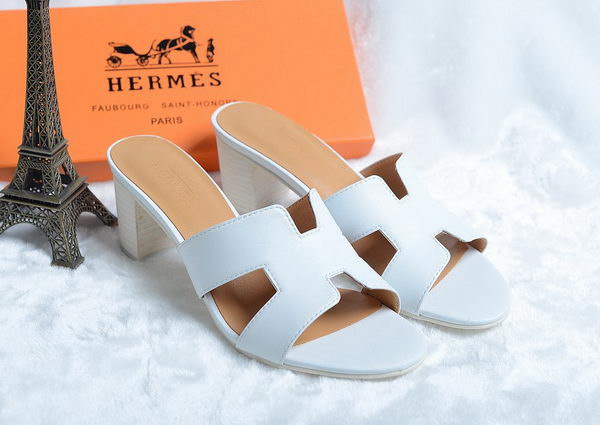 Hermes Sandals Leather HO0425 White