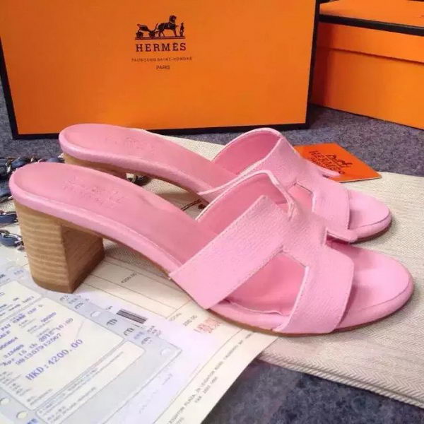 Hermes Sandals Togo Leather HO0471 Pink