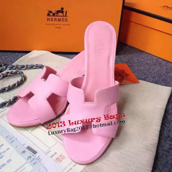 Hermes Sandals Togo Leather HO0471 Pink