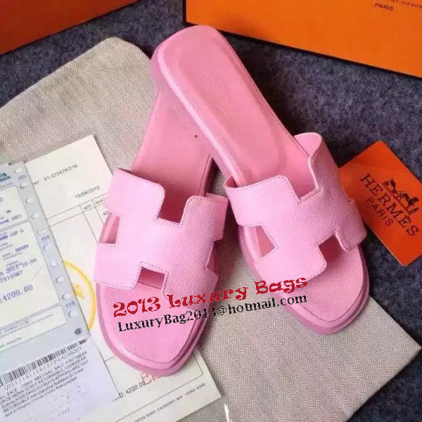 Hermes Slipper Calfskin Leather HO0476 Pink