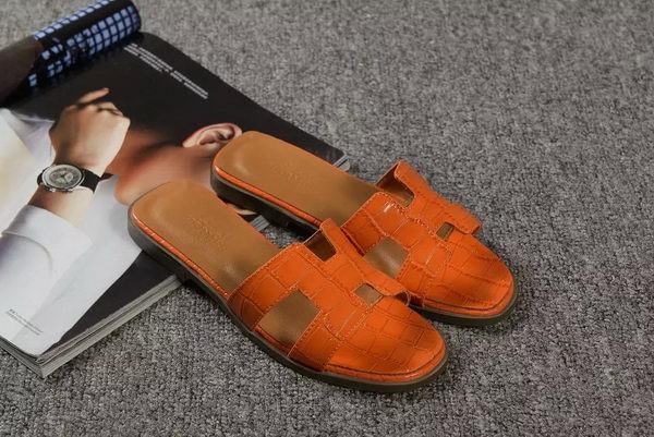 Hermes Slipper Croco Leather HO0451 Orange