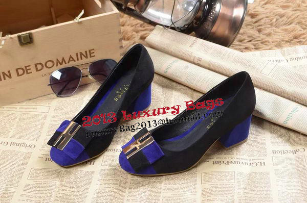 Hermes Suede Leather Pump HO0465 Blue