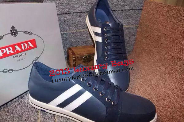 Prada Casual Shoes Sudde Leather PD415 Blue