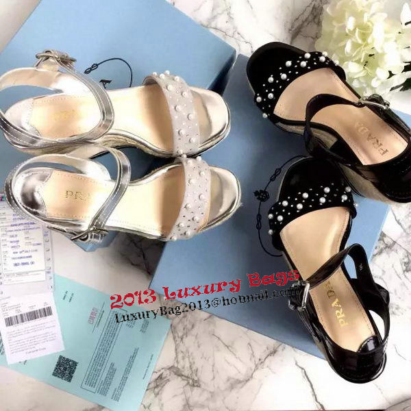 Prada 60mm Sandal Satin PD435 Black